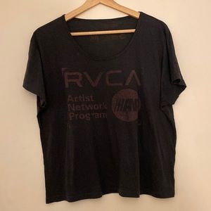 RVCA oversized graphic crop tee size small